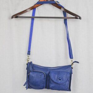 Ladies' 7Chi Blue Leather Adjustable Strap Purse.